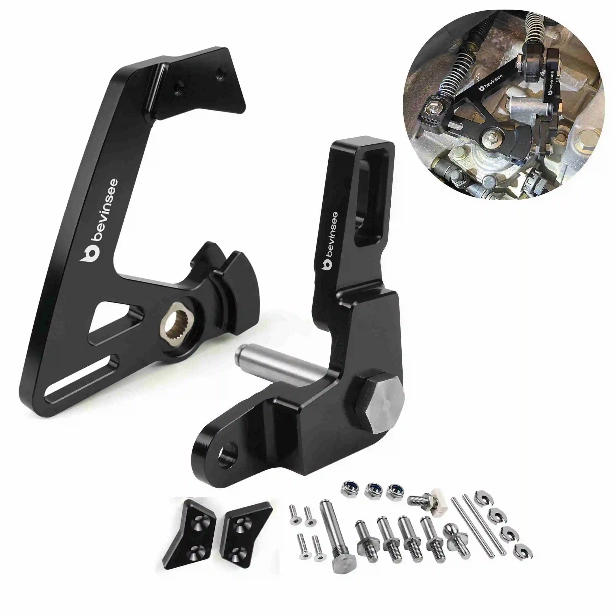 

BEVINSEE Adjustable Short Shifter Arm & Relay Arm Set 6-speed Manual Kit For VW For Golf 7/7.5/8 GTI/R For Audi A3 S3 8P 8V TT