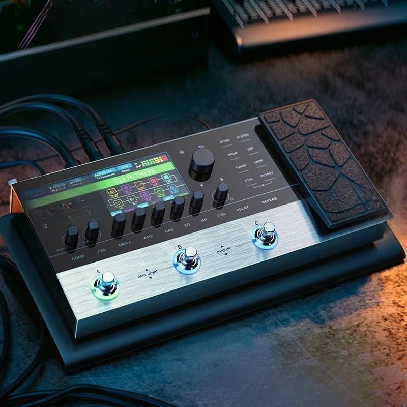 Electric guitar effects, integrated distortion synthesis monolithic drum machine LOOP loop