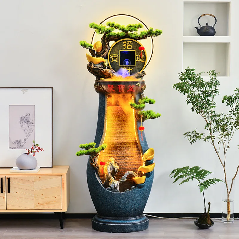 Wealth Flowing Water Cornucopia Circulating Water Feng Shui Wheel Ornaments Living Room Entrance Store Opening Ceremony