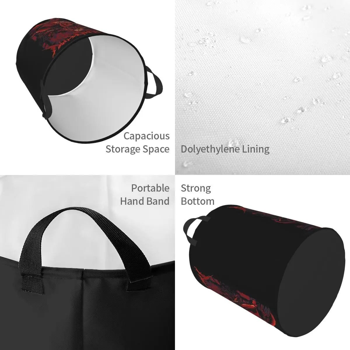 Devil May Cry Fan Art Dirty Laundry Baskets Foldable Large Waterproof Clothes Sundries Basket For Home Kids