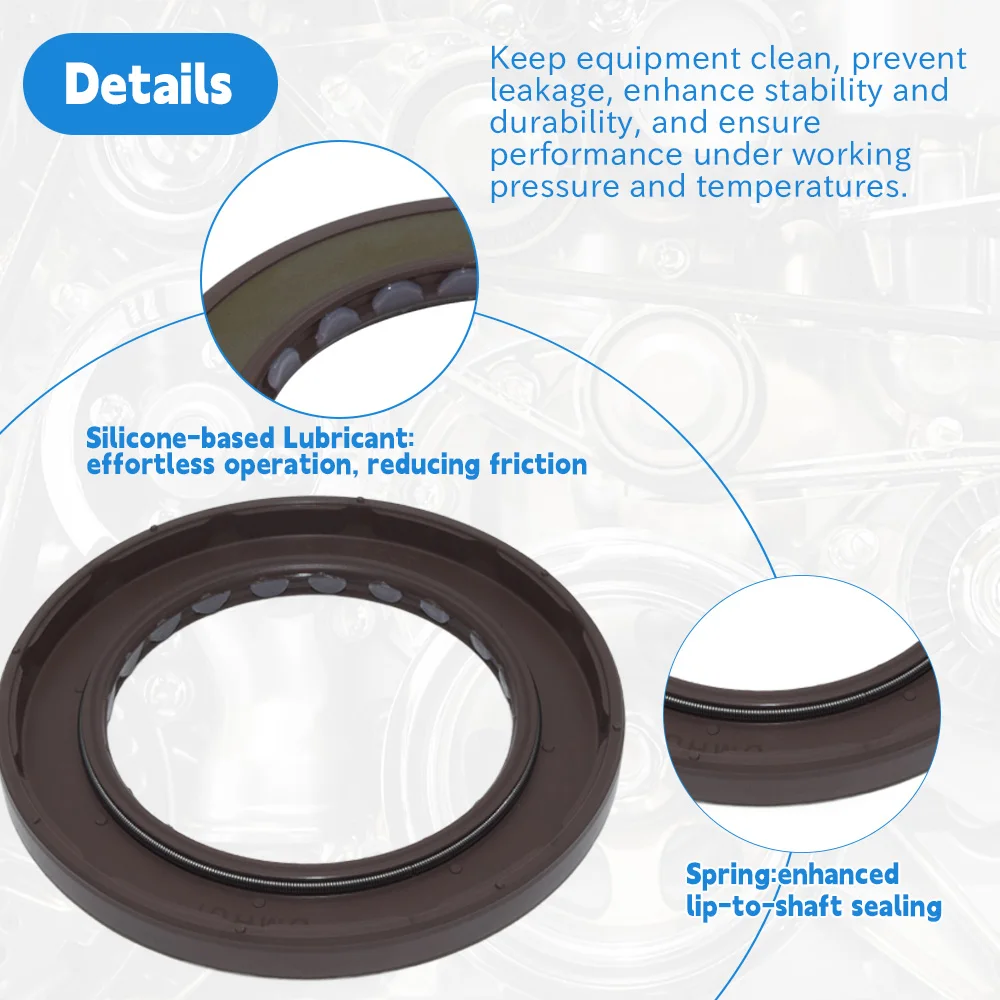 DMHUI Rotary Shaft Sealing Ring 50x75x7mm - BABSL Type FKM Rubber High Pressure Skeleton Oil Seals Factory Direct Sales