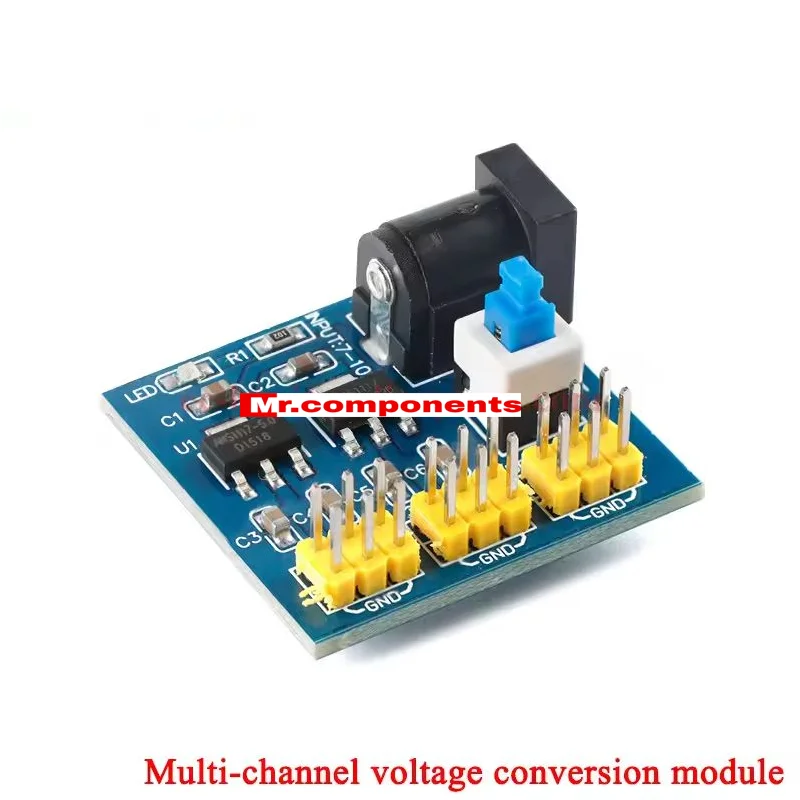 1pcs Multi-channel Output Voltage Conversion DC 12V to 3.3V 5V 12V Step Down Buck Power Supply Module AMS1117 For Arduino