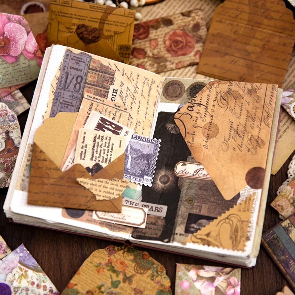 6 色/セットミニ封筒セットヴィンテージスタイル花柄 5.7*4.17 インチ郵送袋