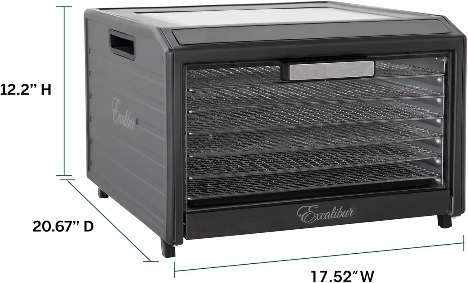 Electric Dehydrator Performance Series 6-Tray with Adjustable Temperature Control Includes Stainless Steel Drying