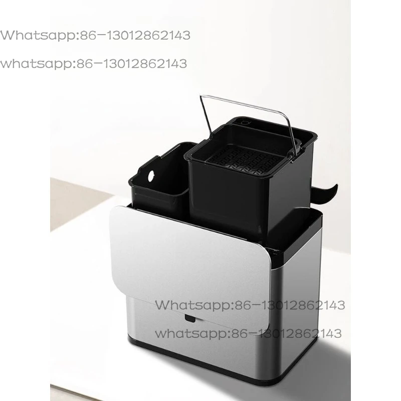 

Tea bucket high-end dry and wet separation stainless steel trash can, tea residue filtration