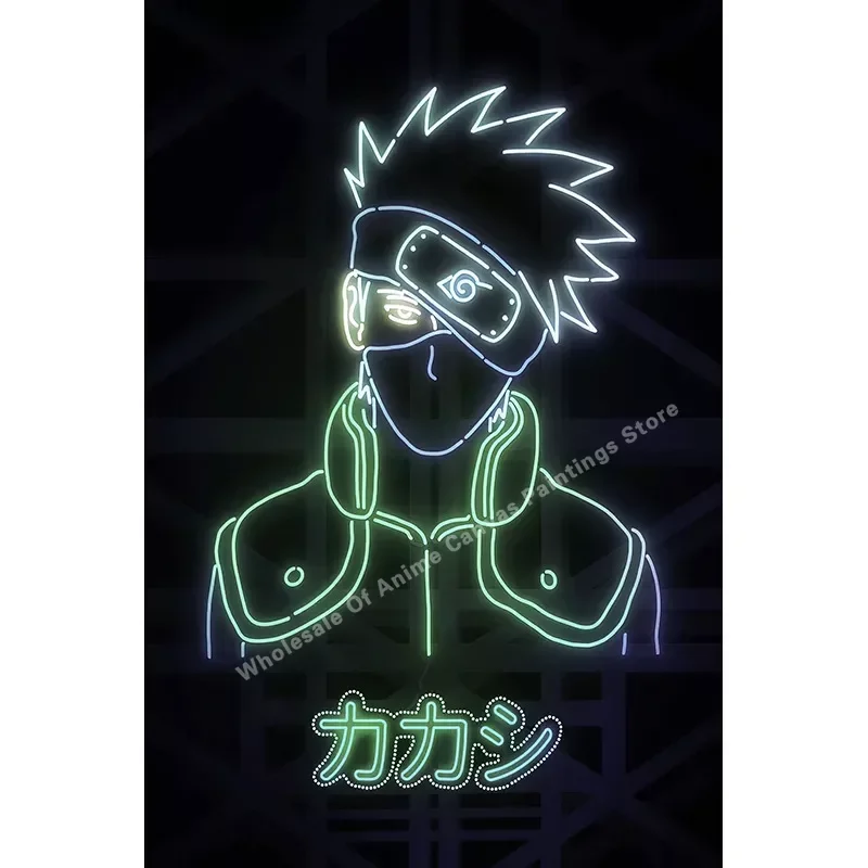 Classic Anime One Piece Decoration Drawing Manga Character Neon HD Poster Color Canvas Painting Interior Decoration Gift