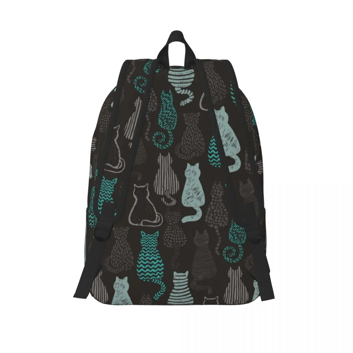 Mochila de lona con forma de gato para hombre y mujer, morral escolar con diseño de animales, ideal para ir de excursión a la universidad