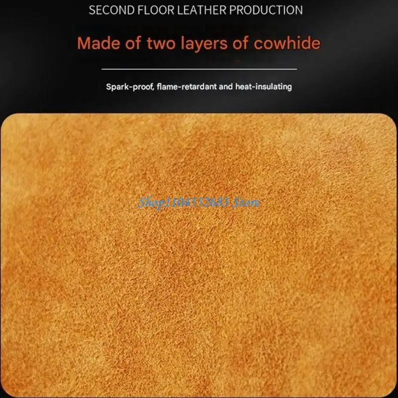 Y6GD Welding Arm Guards Leather Welding Sleeves Heat Resistant Flame Retardant Cover