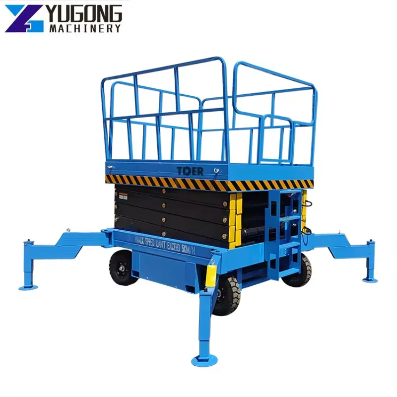 

YG Semi Automatic Lifting Platform Aerial Work Electric Scaffold Lift Stationary Aerial Lift Scaffolding Hydraulic Scissor Lift