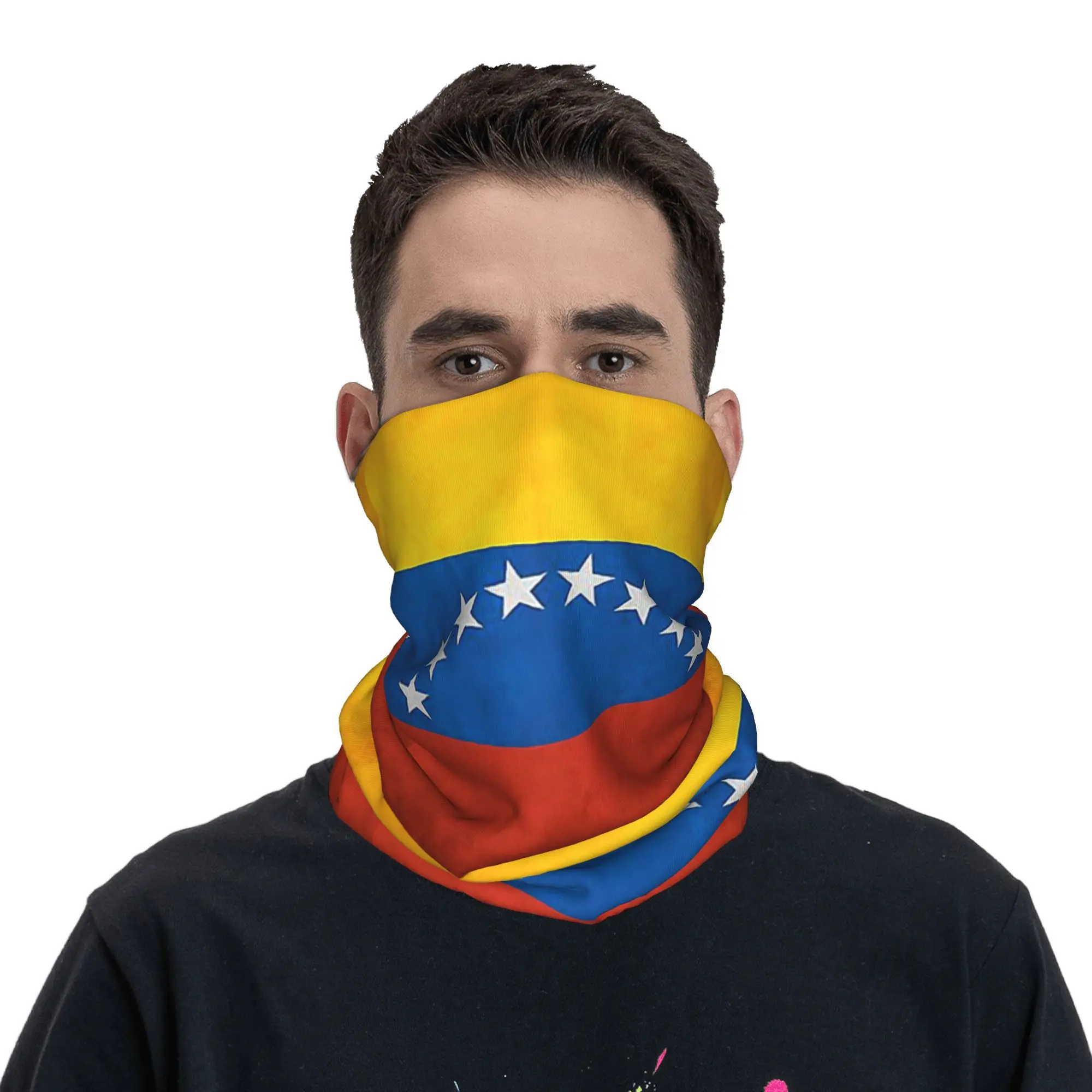 

Venezuela Venezuelan Flag National Flag of Venezuela Bandana Neck Cover Printed Magic Scarf Multi-use Headband Riding