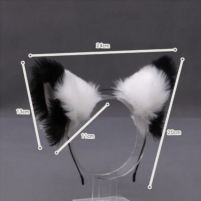 Engraçado Cartoon Cat Ear Headband para Mulheres, Fox Ear Hairband Hoop, Traje Lolita Cosplay, Headwear de festa, Acessórios para cabelo