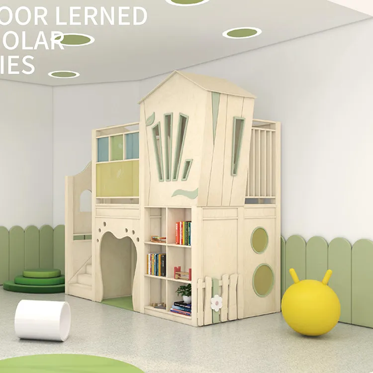 Early education corner loft game house kindergarten children elephant slide indoor doctor nursery play combination