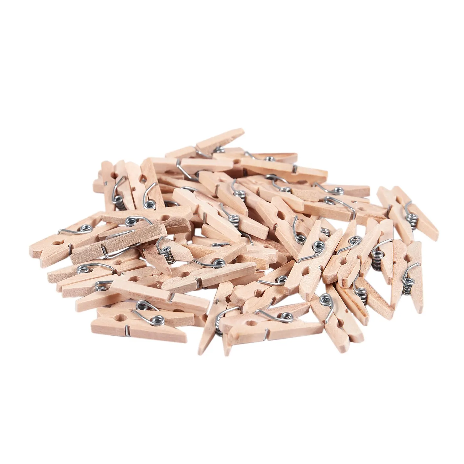 

Mini Wooden Clothes Photo Paper Peg Clothespin Craft Clips 25mm 40pcs