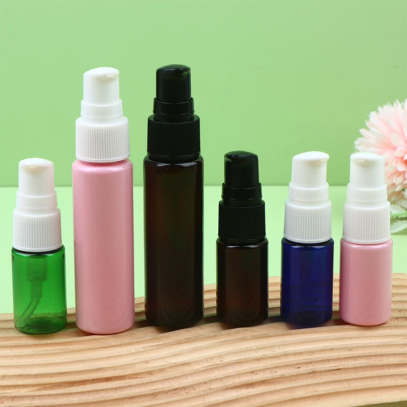 10ml 30ml Lotion Bottle  Cream Travel Colorful Plastic Refillable Bottles Pumb Empty Cosmetic Container Make Up Tool