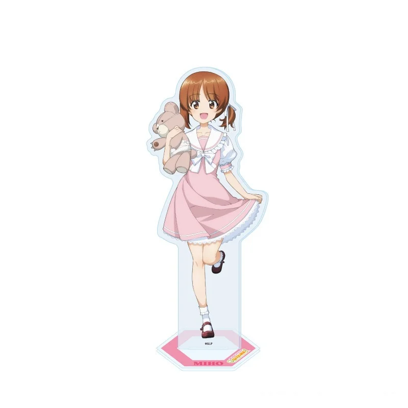 Girls Und Panzer ANIME 15CM Miho Nishizumi Saori Takebe Acrylic Figure Stand Model Cosplay Toy Birthday Gift Ornament Keychain
