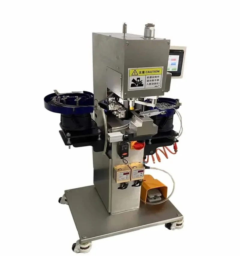 2026-Double Hat Leather Garment Riveting Machine Garment Factory Automatic Feeding Four-snap Riveting Machine