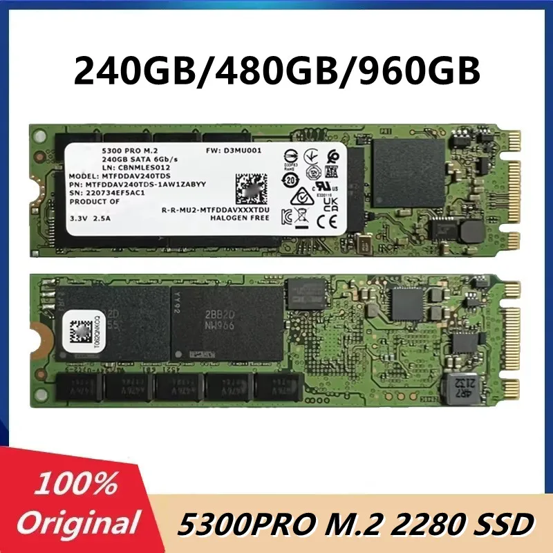 Original 5300PRO 960GB 480GB 240GB M.2 NGFF 2280 SATA SSD Enterprise Solid State Drive SSD For Server Desktops