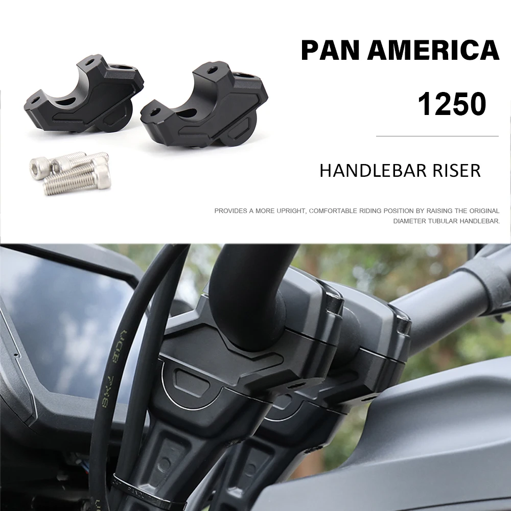 

For PAN AMERICA 1250 1250S Pan America PA1250 New Special Handle Bar Riser Clamp Extend Handlebar Adapter Mount 2021 2022 2023