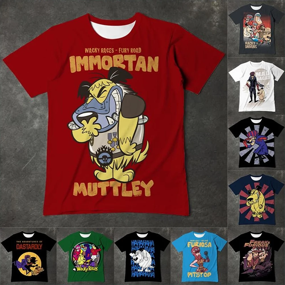 Camiseta de manga corta con estampado 3D de dibujos animados, Camiseta cómoda e informal, moda de verano
