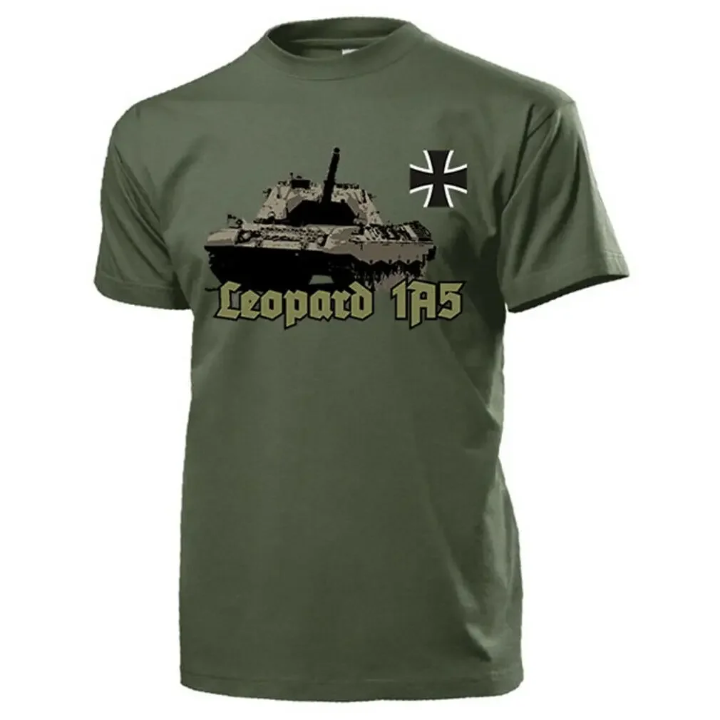 Футболка-майка Bundeswehr PzBtl Armored Force Leo1 Leopard 1A5. Повседневные футболки из 100% хлопка с коротким рукавом, свободный топ, размер S-3XL