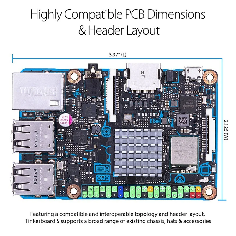 

For ASUS Tinker Board RK3288 Quad Core 2GB LPDDR3 Debian 9/Android 6 Development Board Super Firefly Raspberry Pie 4B