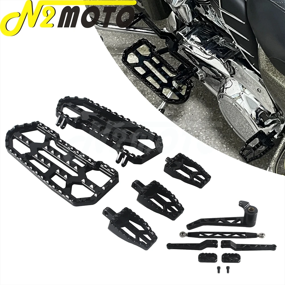 Motorcycle Floorboards Pedals Brake Shift Lever Arm Set For Harley Touring Street Road Glide Electra Glide Road King 2014-2026