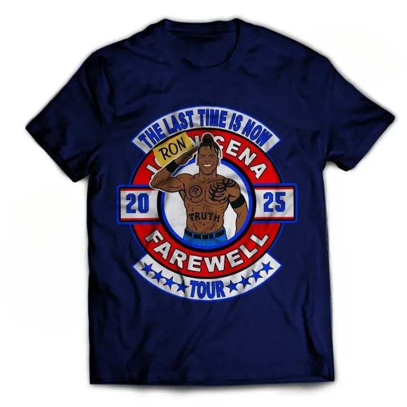 R-Truth ملحمة جون سينا غير شخصية ليلة السبت الحدث الرئيسي Wwe المصارعة القطن التي شيرت الرجال الملابس الجرافيك تي شيرت