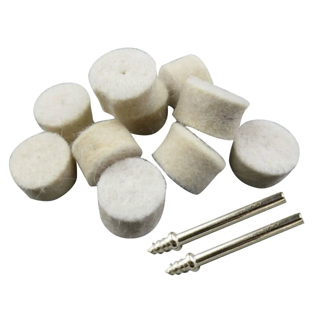 102 عجلات تلميع الصوف مجموعة التلميع 2 مقابض لمسة نهائية ناعمة لمعدات التجميل والمجوهرات الفولاذ المقاوم للصدأ والزجاج الميكانيكية