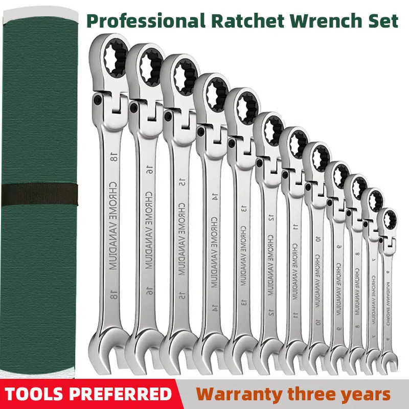 

Ratchet Wrench Set Car Repair Key Kit Auto Mechanic workshop Flexible Head SET WRENCH Spanner Combination Socket Wrench Set