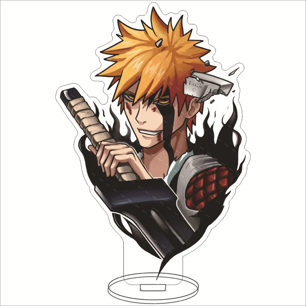 Hot Anime BLEACH Figure Character Standing Sign Kurosaki Ichigo Double-Sided Acrylic Stands Model Desk Decor Props  Fans Gift