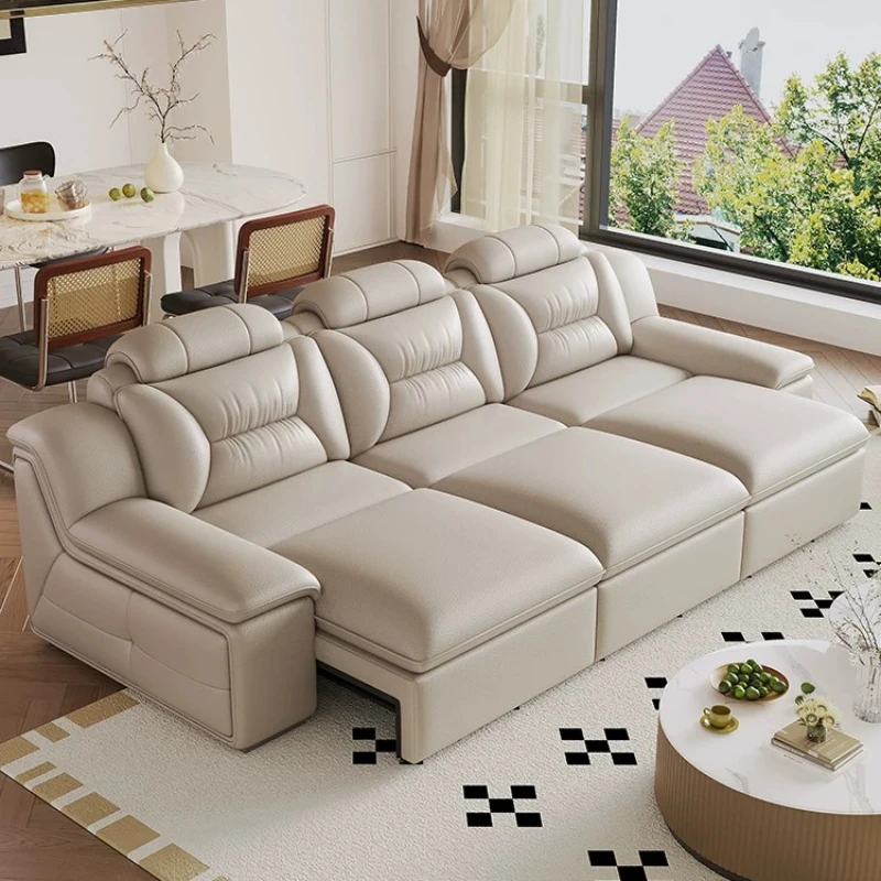 Hotel Seating Couch Beige Living Room Leather Sofa Bed Sectional Wooden Frames Divano Letto Bedroom Sets Full Set Furniture