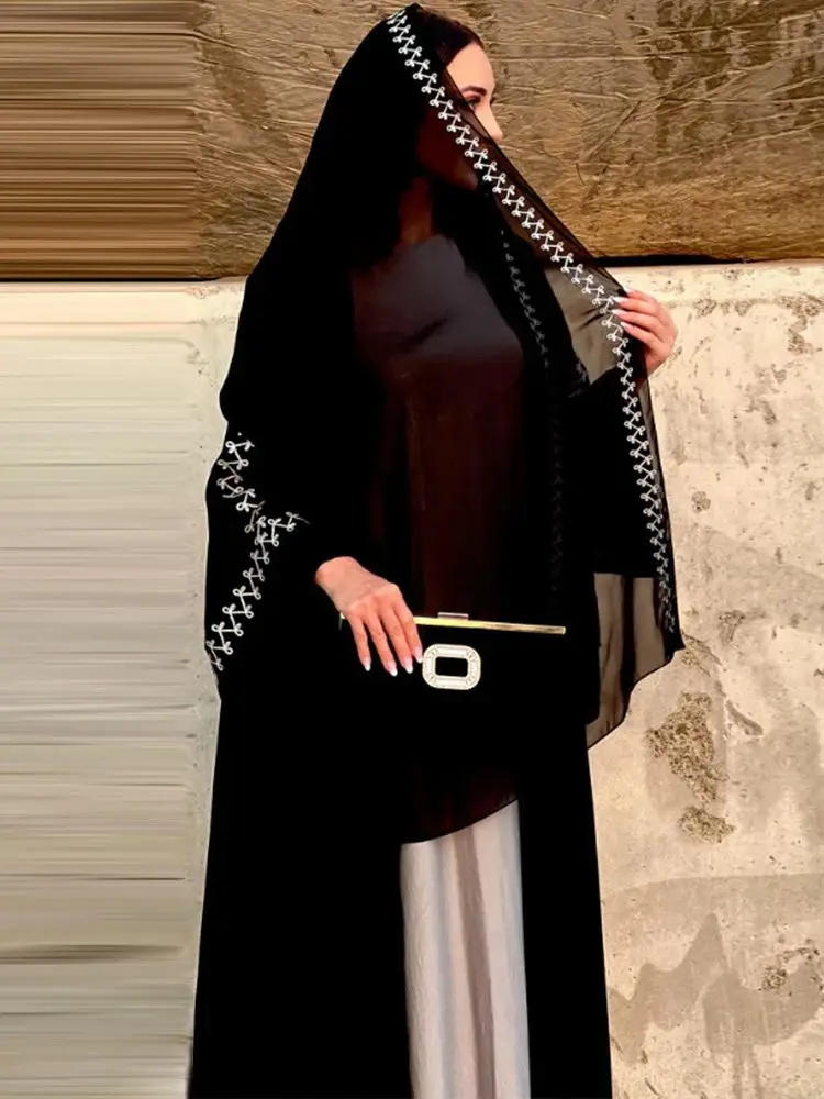 Ramadan Khimar Muslim Kimono Abaya Dubai Elegant Kaftan Modest Dress Abayas For Women Islam Caftan Marocain Robe Femme Musulmane