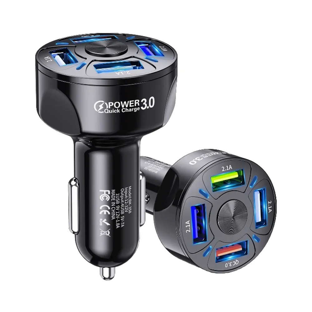 

GlowMart Latest Car Accessories Fast Car Charger 7A Car Charging Ports Usb