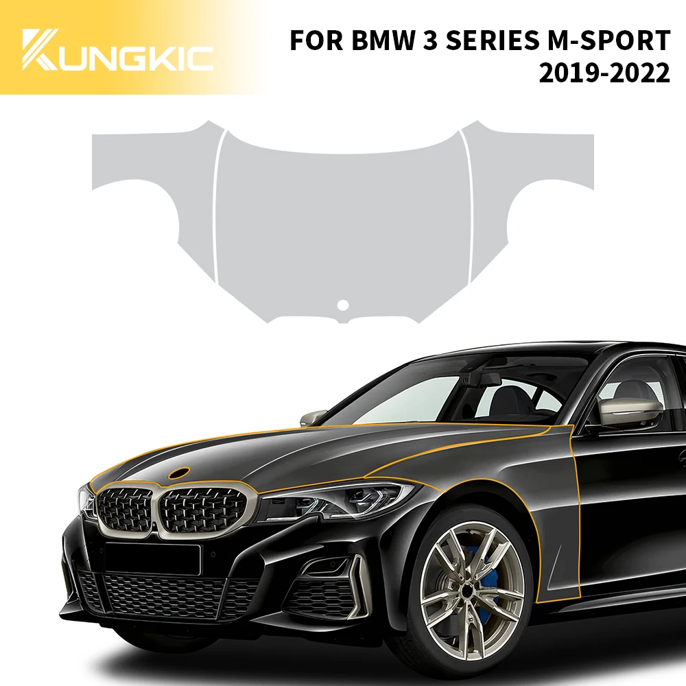 

Body Film Engine Fender Rear Door PPF Paint Protection Stickers for BMW 3 SERIES M-SPORT 2019-2022 Tpu Anti-Scratch Transpare