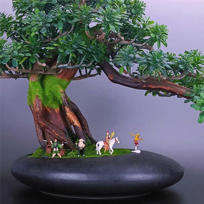 Imagem -05 - Viagem ao Bonsai Oeste de Metal e Resina Montanha Artificial Decoração de Paisagem Flower Pot Micro Ze179