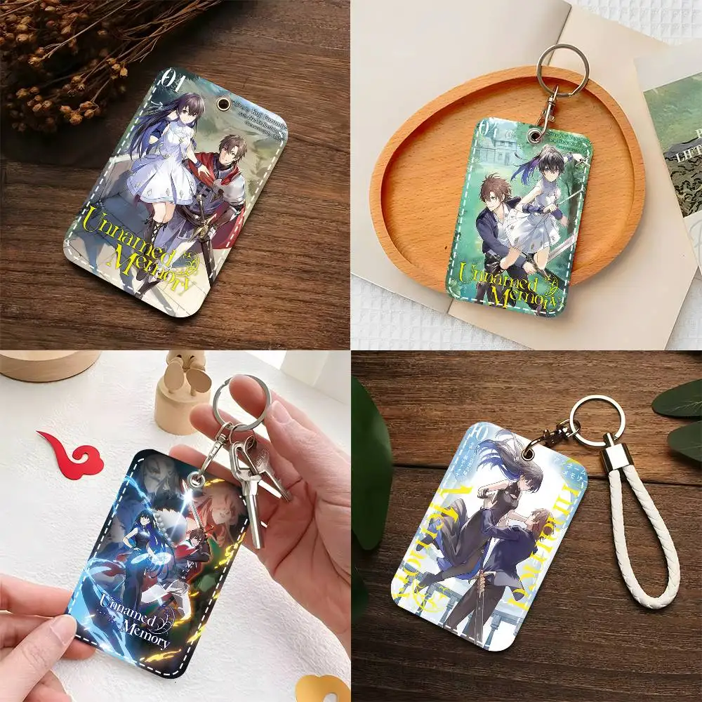 1pc Unnamed Memory Card Case Keychain Access Card Bag Key Tag Ring Leather Card Holder Key Ring Access