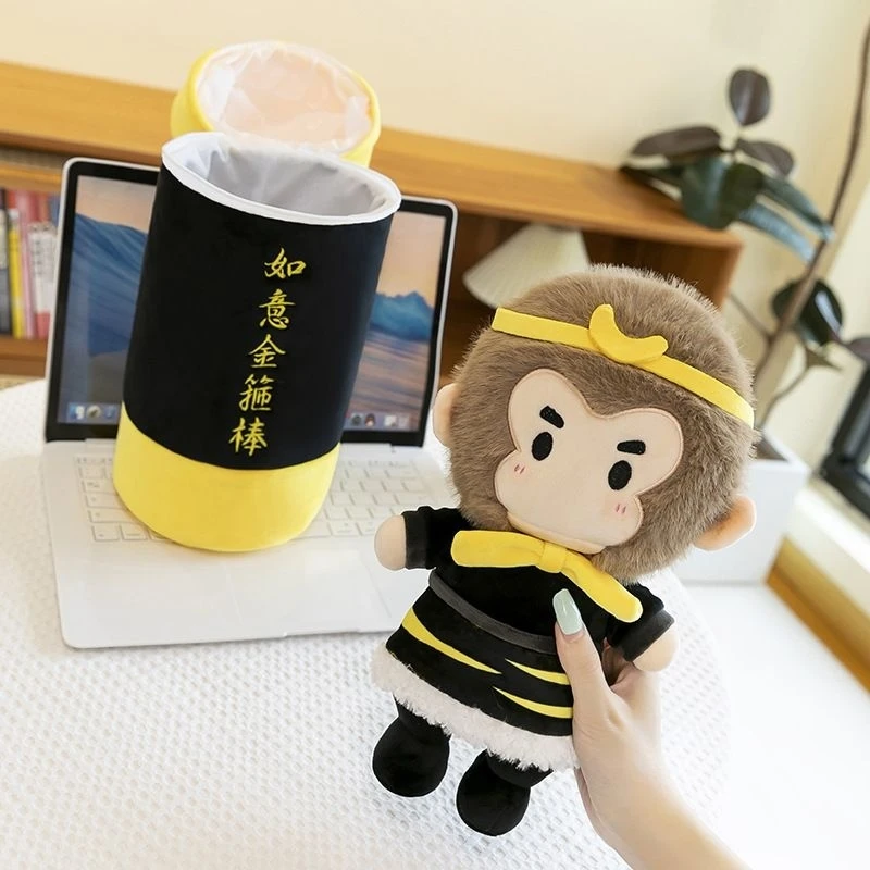 Anime Black Myth: Wukong The Destined One Cosplay Plush Plaything, Monkey King, Golden Cudgel Cotton Butter, Maumet, AdTosgift