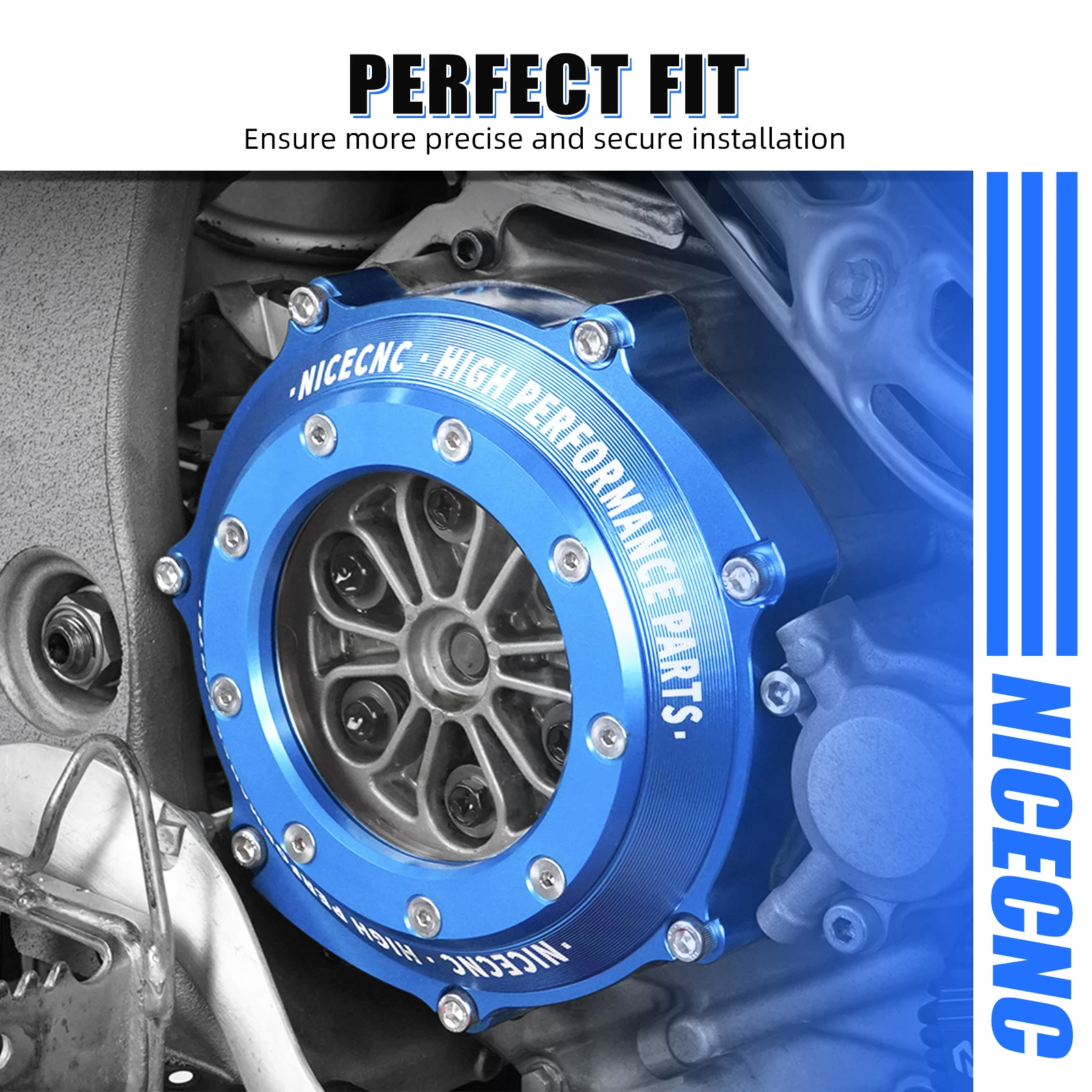 NICECNC For Yamaha YFZ450R 2009-2023 ATV Engine Clear Clutch Cover Cover Protector Guard For Yamaha YFZ450 2006-2009