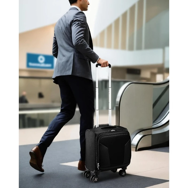 Чемоданы для ручной клади с вращающимися колесами, 20-дюймовый мягкий расширяемый чемодан на колесиках для путешествий, бизнеса