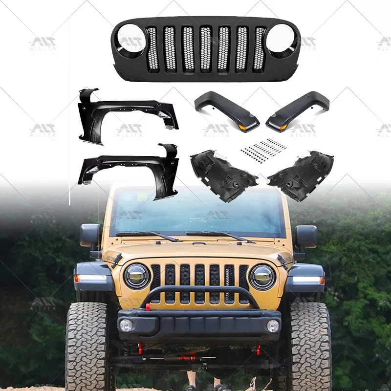 Hot Selling 4x4 Off Road JK To JL Style Conversion Body Kit For Wrangler JK Front Grille & Fender Flare Accessories