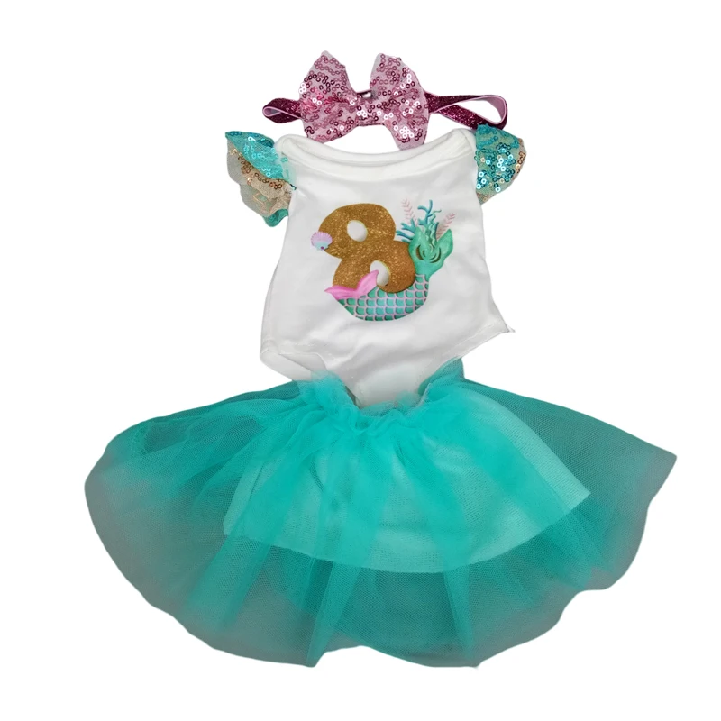 17 인치 Reborn Baby 인형 스팽글 드레스 홀 및 45cm 소녀 인형 옷 드레스 세트