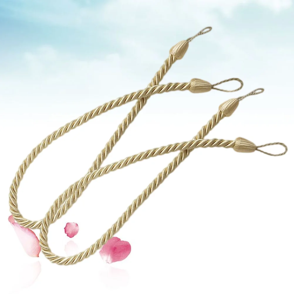 2 pçs cortina tiebacks corda super poliéster trançado borla cinta para médio grosso fino gaze cortinas sala de estar decoração da janela