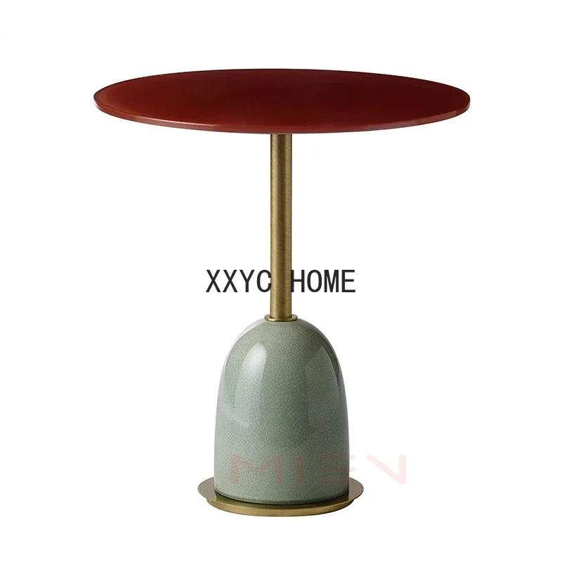 Light luxury chrome stainless steel titanium corner table
