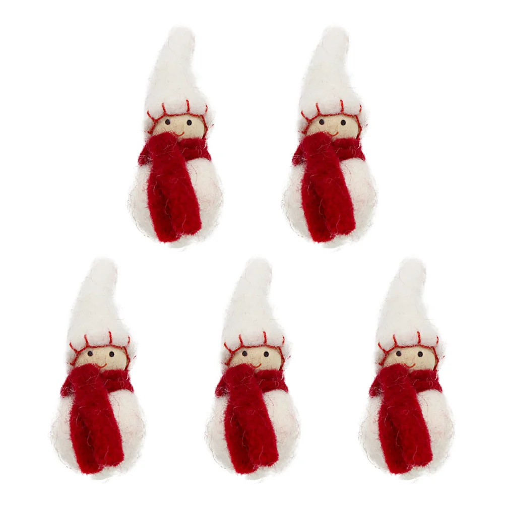 5 قطعة ورأى الصوف ثلج الحلي زينة عيد الميلاد زينة سطح المكتب الصغيرة عطلة الحرف هدايا عيد الميلاد ديكور المنزل