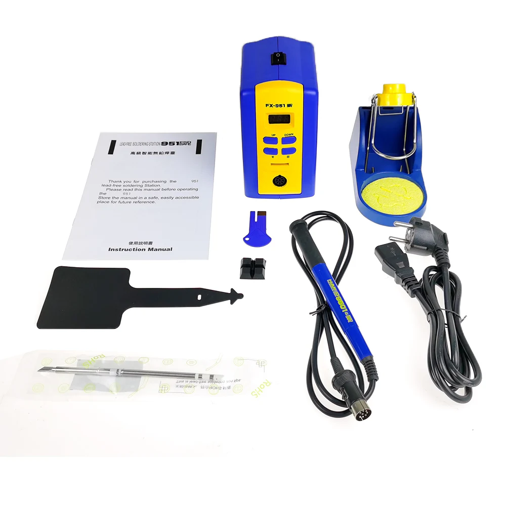 Digital Soldering Station Anti-static แบบบูรณาการเชื่อมเคล็ดลับ FX-951 ปากกาบัดกรีไฟฟ้า Fx951 220V