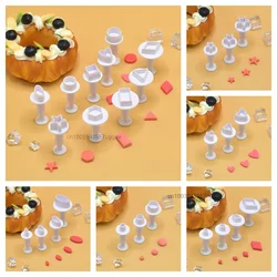 3/4pcs DIY Heart Pentagram Star Seal Round Plunger Cutter Biscuit Cookie Cake Mold Cake Decorating Tools Kitchen Accessories