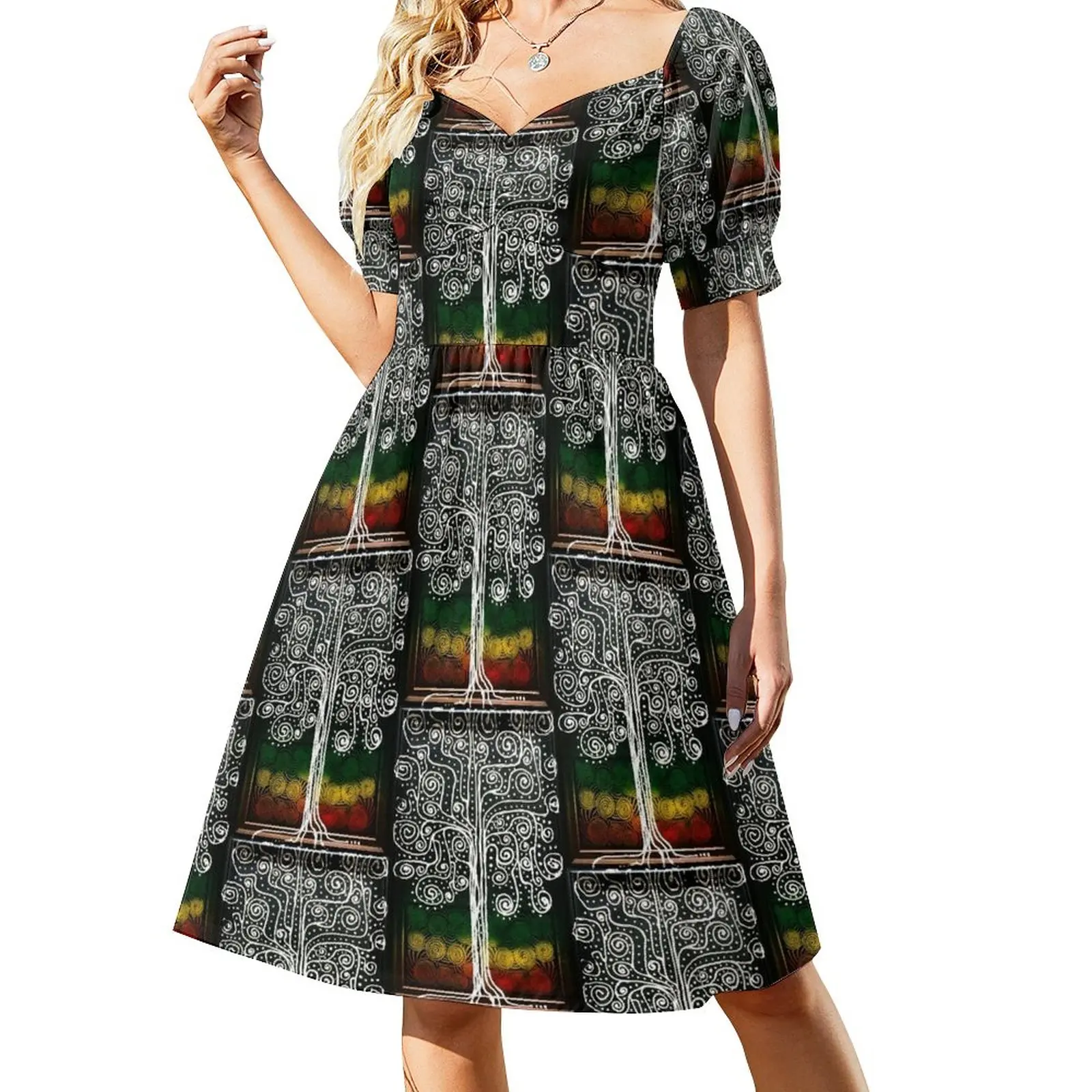 

Rasta Tree on Black Dress Long veiled dresses elegant women's dresses for wedding luxury woman party dress