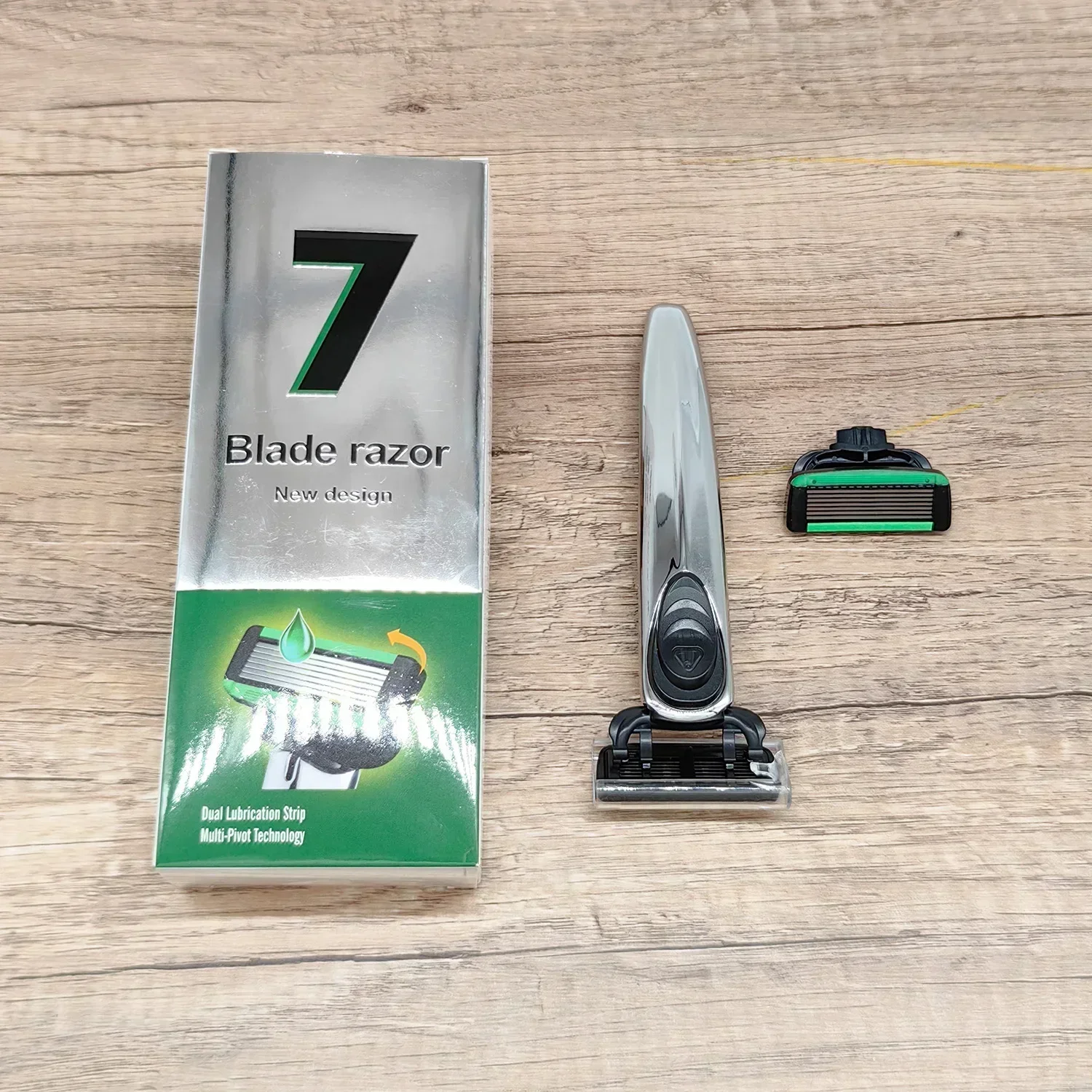 남성용 새로운 수동 면도기 7 층 블레이드 면도 칼 스테인레스 스틸 블레이드 피부 손상 없음 올드 스타일 블레이드 면도기