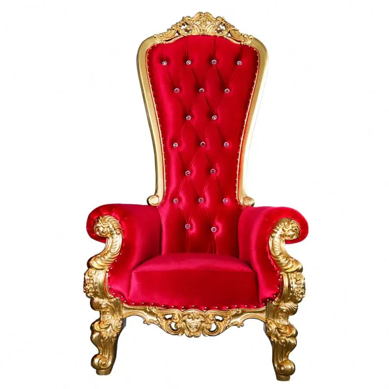 

Wedding Rental High Back King Throne Chair Red