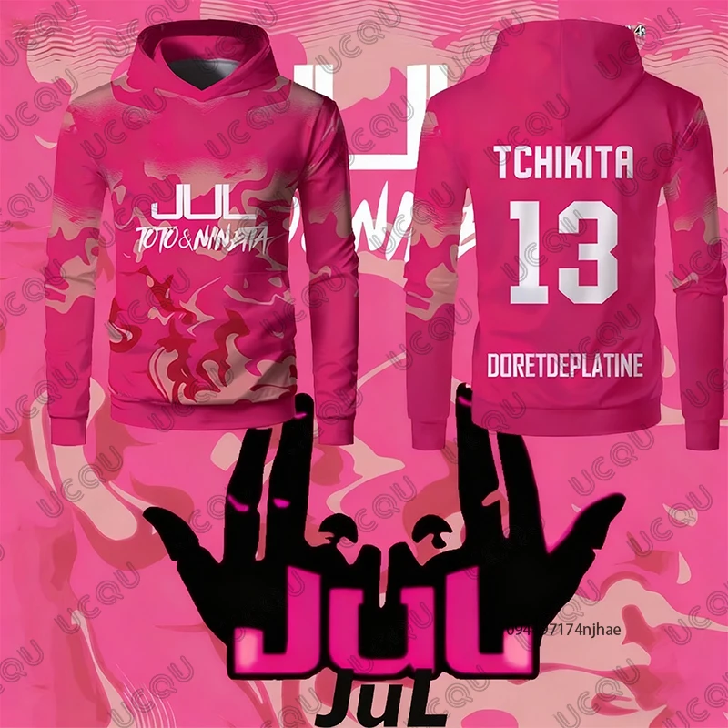 2026 الخريف الشتاء مغني الراب JuL هوديس للأطفال طويلة الأكمام بلوزات ملابس رياضية غير رسمية المتضخم الاطفال/الكبار بلايز #1